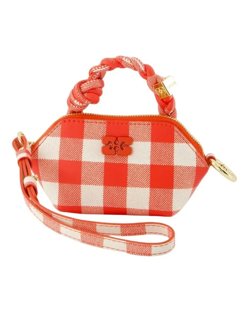 Ganni Schlüssel- & Taschenanhänger Bou Nano Keyring - Leather - Red red Rot