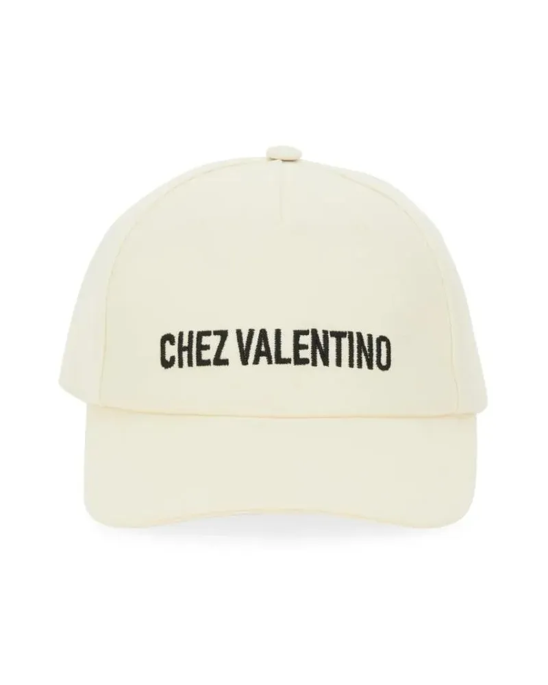 Valentino Garavani Caps & Mützen Structured Cotton Baseball Cap beige Beige