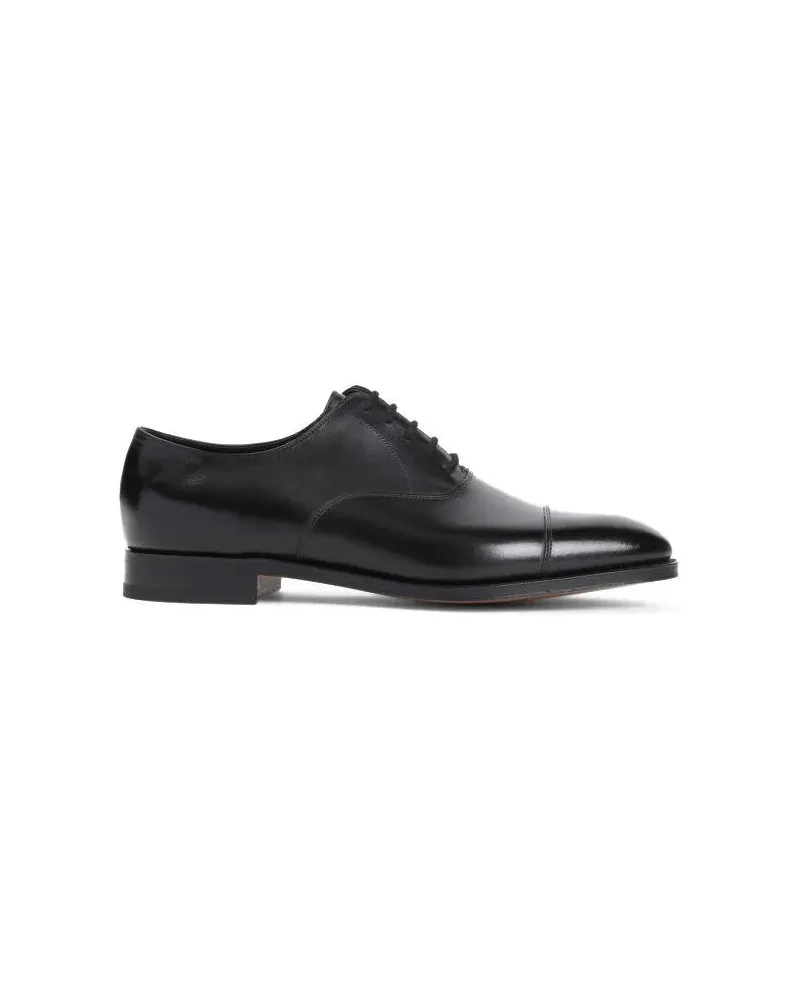 John Lobb Boots & Stiefeletten City Ii Black Calf Leather Oxfords Schwarz