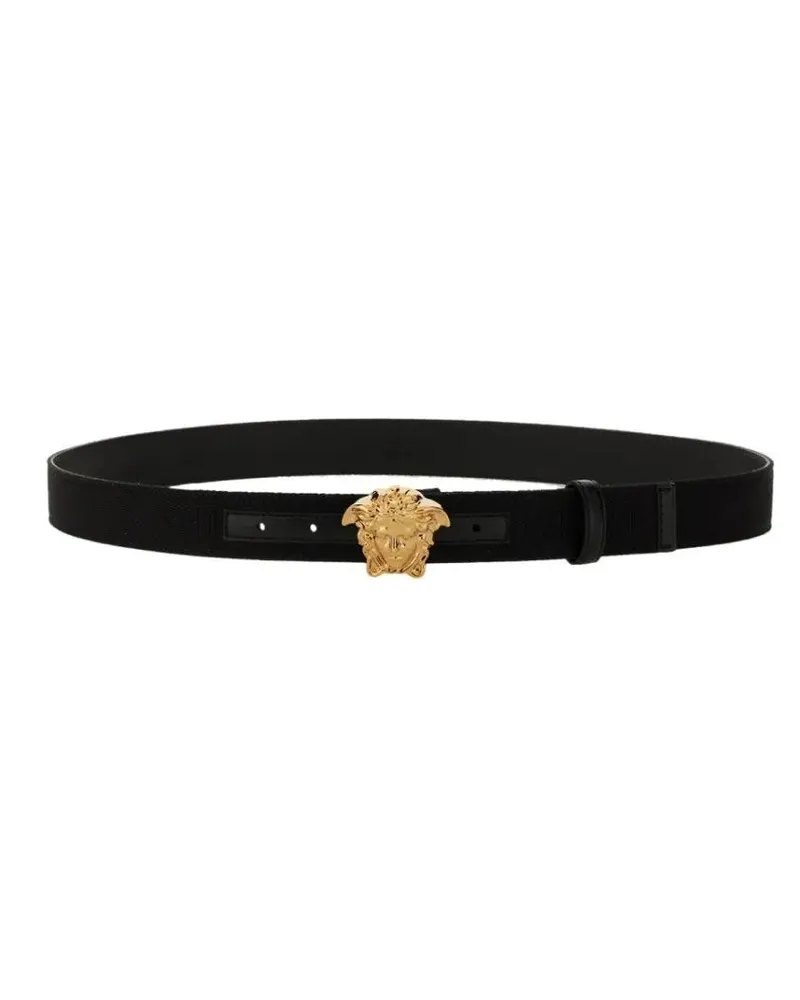 Versace Gürtel "Jellyfish" Calf Leather Belt schwarz Schwarz