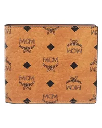 MCM Portemonnaies Aren Visetos Small Wallet Cognacbraun