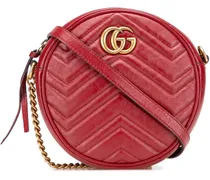Hobo Bags Mini GG Marmont Matelasse Leather Round Crossbody rot