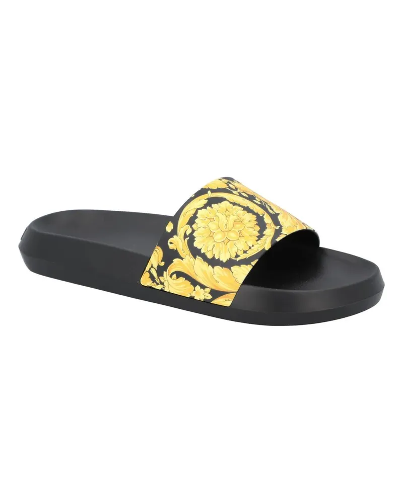 Versace Loafer Barocco Bathing Slides schwarz Schwarz