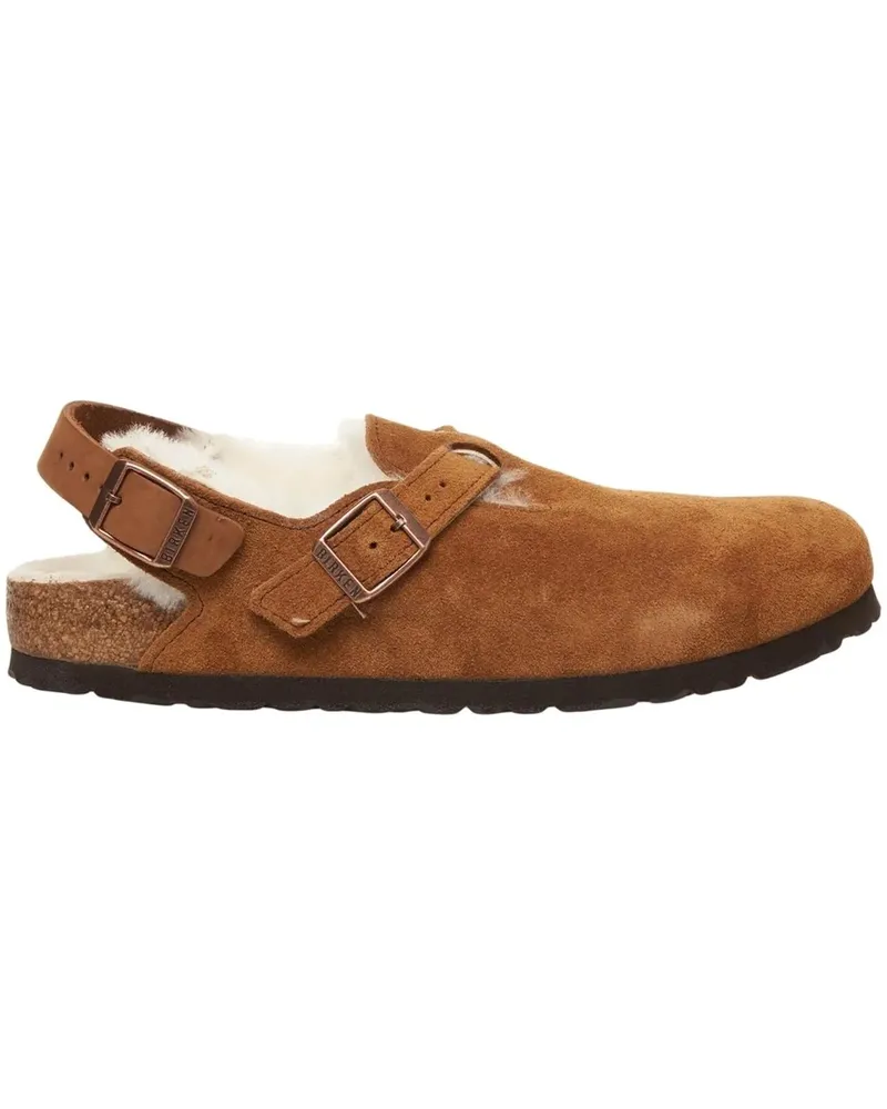 Birkenstock Loafer Clogs 'Tokio Shearling' braun Braun