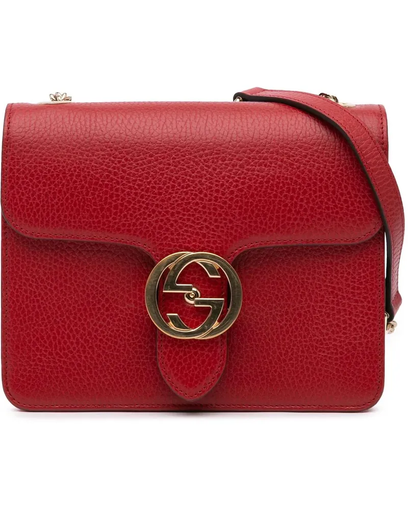 Gucci Hobo Bags 2016-2024 Small Dollar Calfskin Interlocking G Cro rot Rot