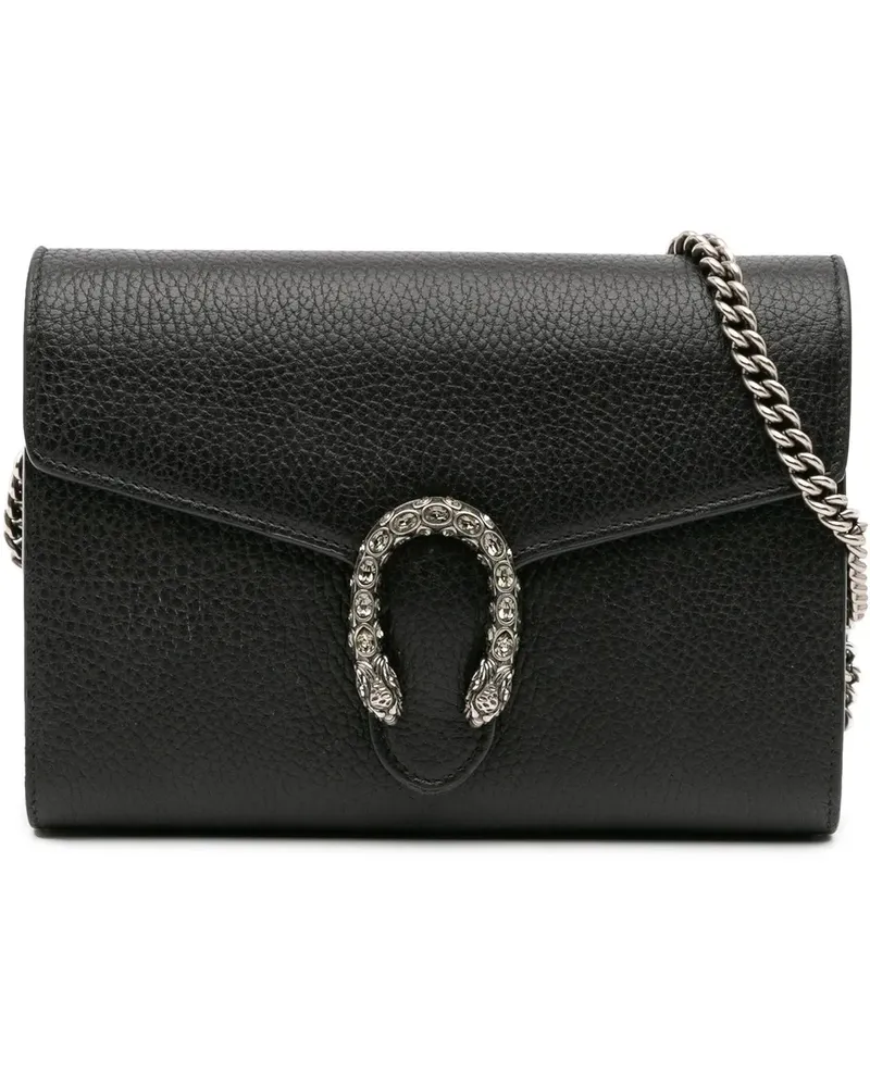 Gucci Hobo Bags Mini Leather Dionysus Wallet on Chain schwarz Schwarz