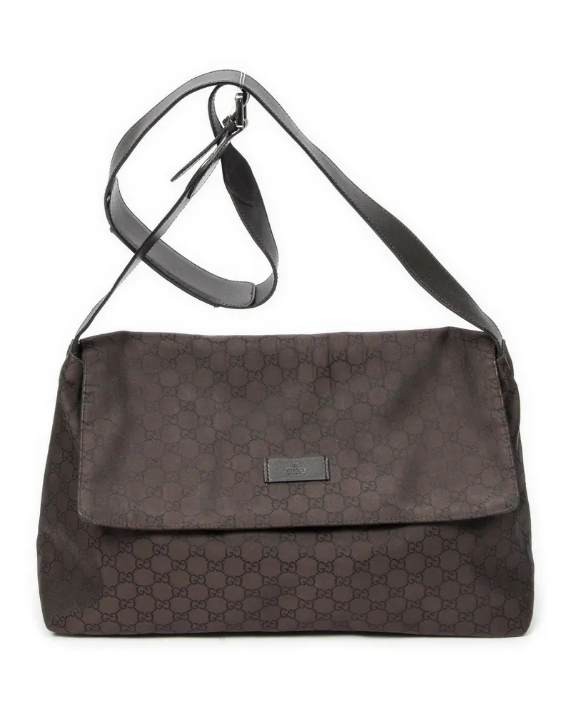 Gucci Crossbody Bags Large Flap Messenger braun Braun