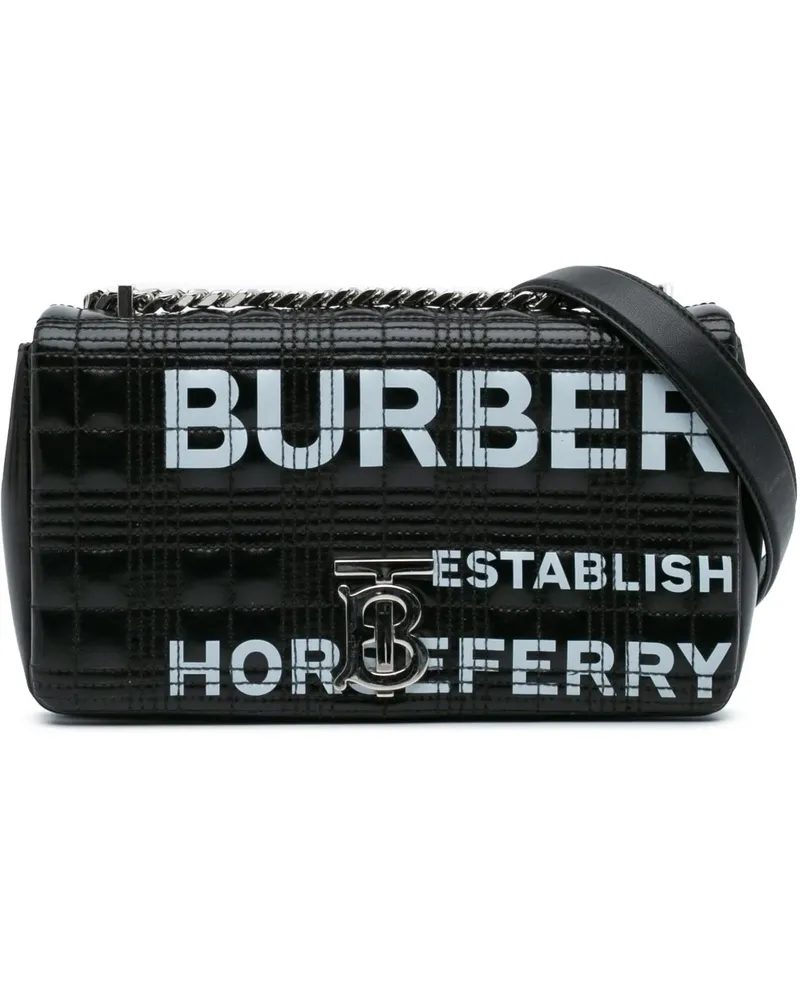 Burberry Hobo Bags 2018-2024 Small Patent Horseferry Lola Crossbody schwarz Schwarz