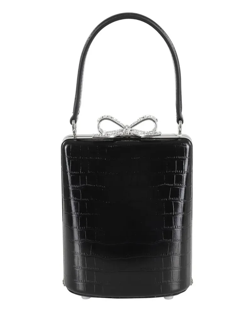 Self-Portrait Hobo Bags Black Croc Mini Bag schwarz Schwarz