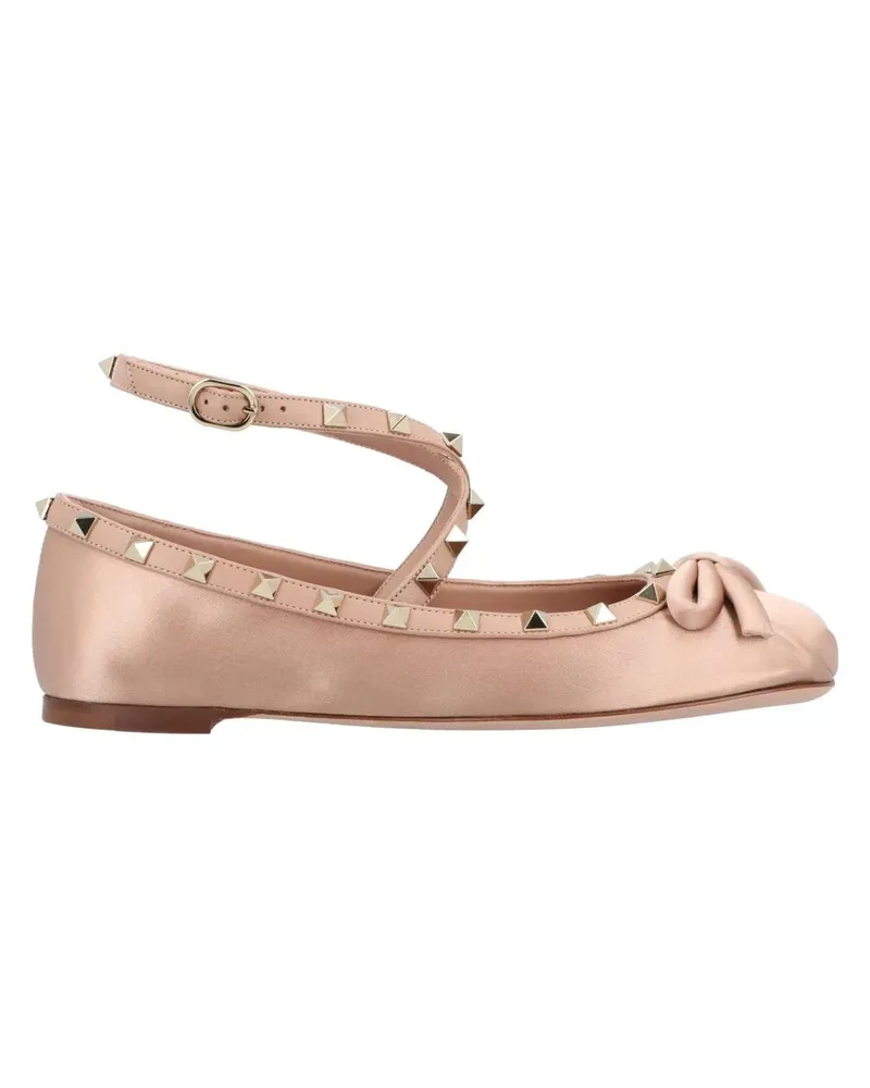 Valentino Garavani Rockstud Satin Ballerinas Pink pink Rosa