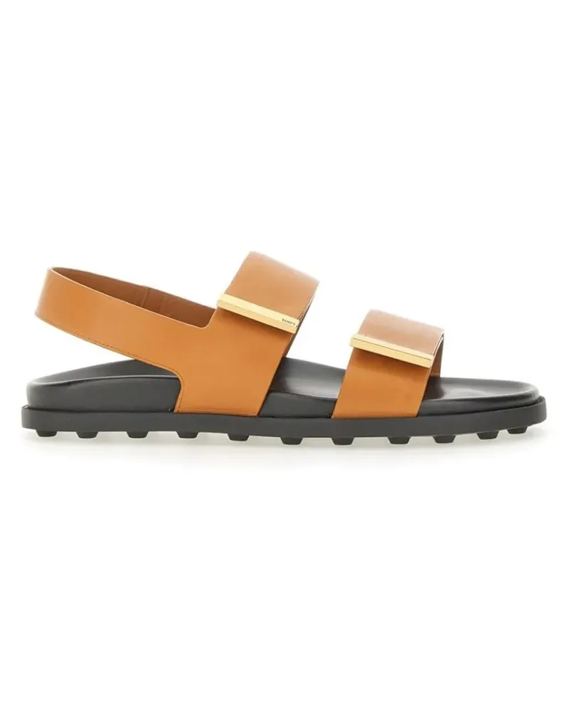 TOD'S Brown Calfskin Sandals braun Braun