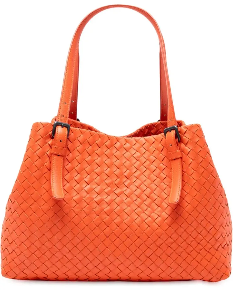 Bottega Veneta Shopper Medium Nappa Intrecciato Cesta Tote orange Orange