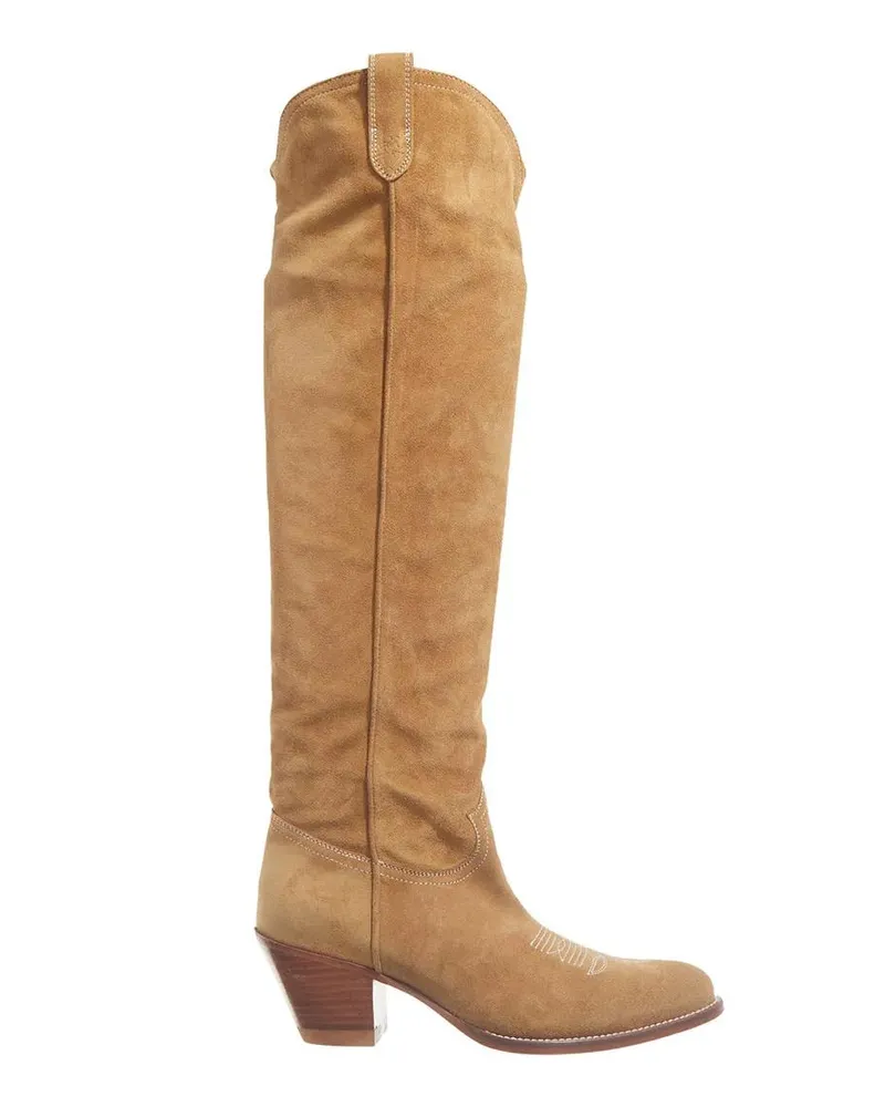 Ralph Lauren Stiefel Pl Slch Wst-Boots-Tall Boot beige Beige