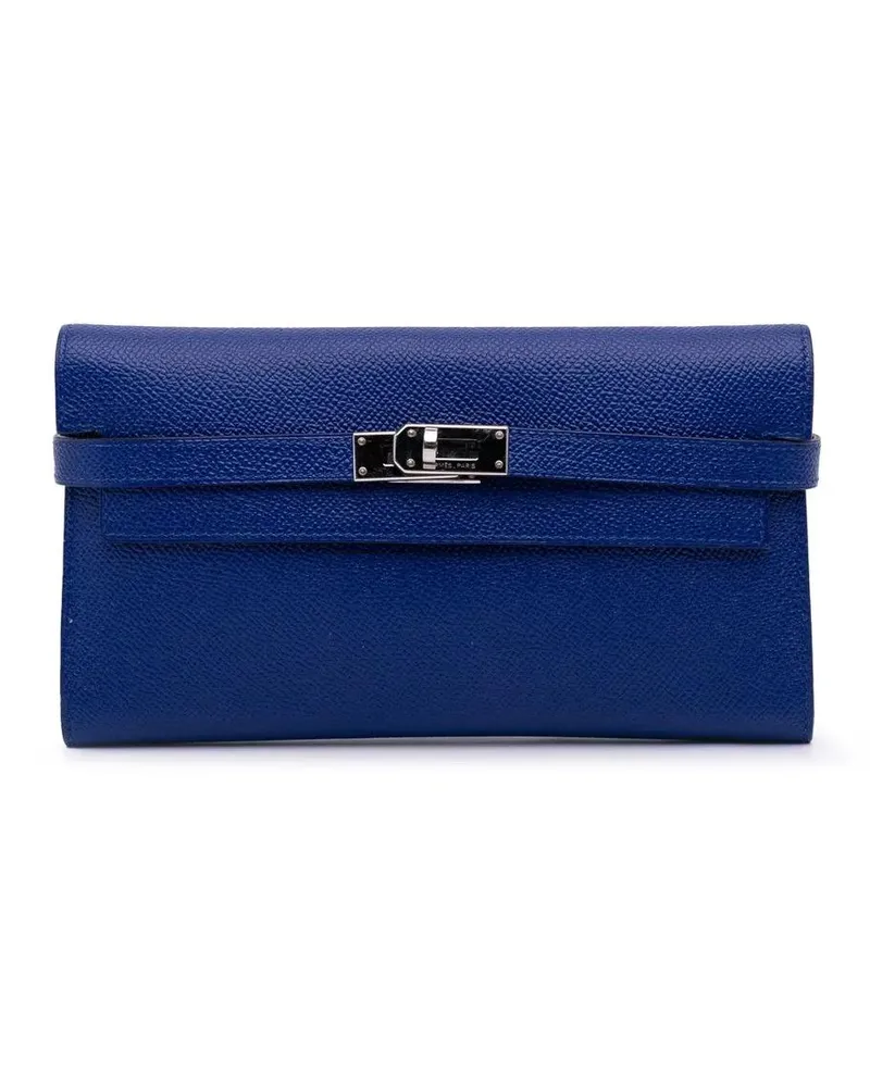 Hermès Portemonnaie Chevre Mysore Kelly Long Wallet blau Blau