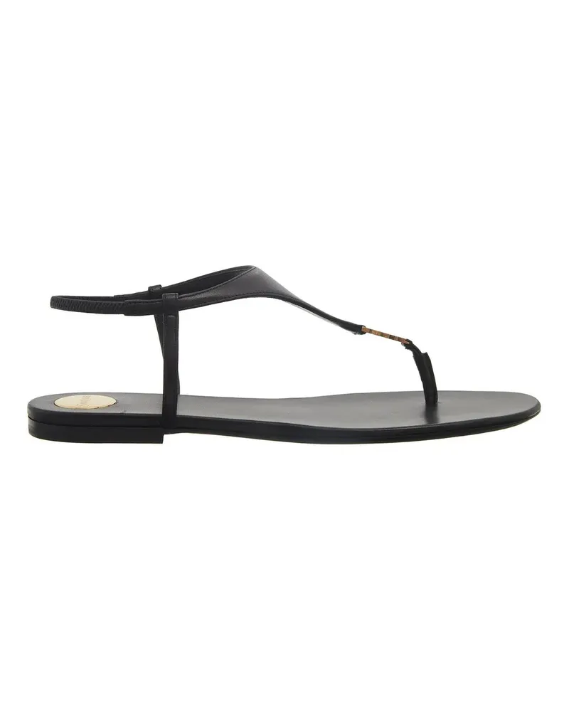 Saint Laurent Sandalen Cassandre Sandal schwarz Schwarz