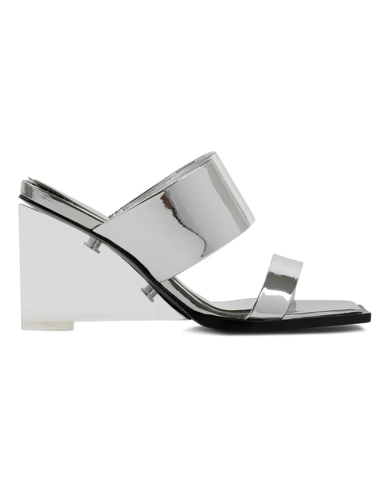 Alexander McQueen Sandalen Silver Calf Leather Sandals silberfarben 
