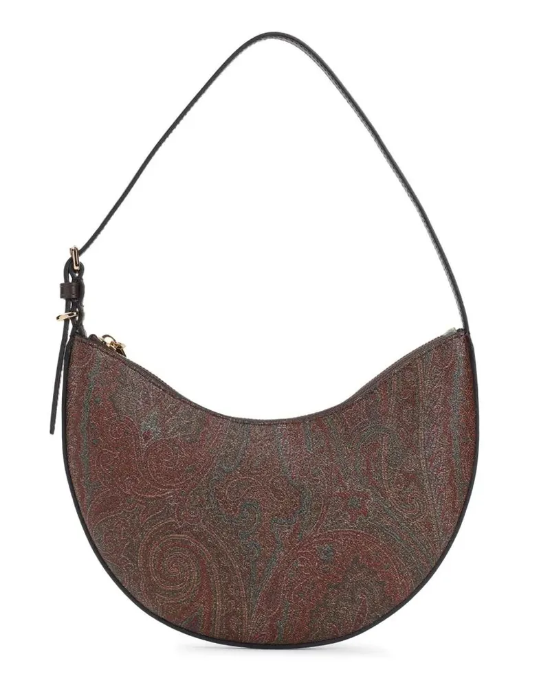 Etro Hobo Bags Elegant Cotton Blend Shoulder Bag With Spacious In braun Braun