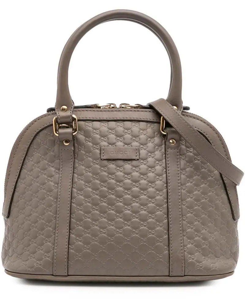 Gucci Hobo Bags Mini Microssima Dome Satchel grau Grau