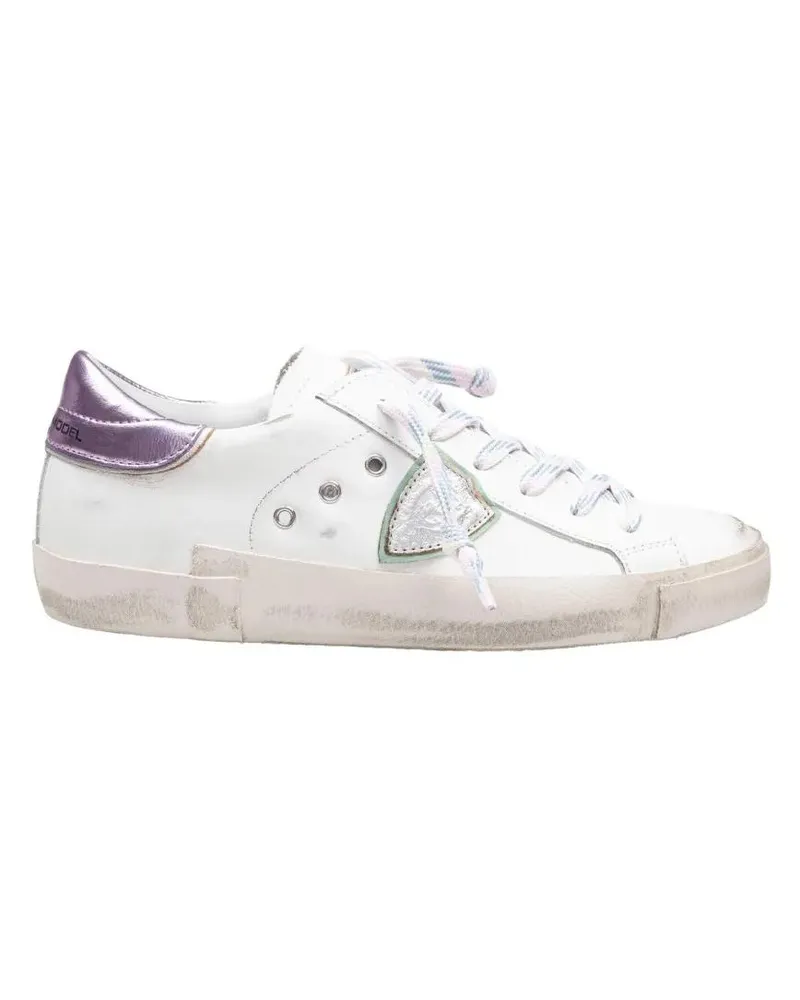 Philippe Model Low-Top Sneaker Philippe Prsx Leather Sneakers, White And Pink weiß Weiß