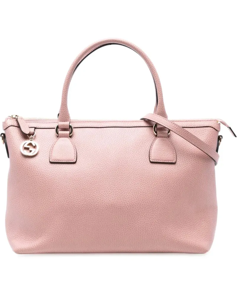 Gucci Hobo Bags Dollar Calfskin GG Charm Satchel rosa Gold