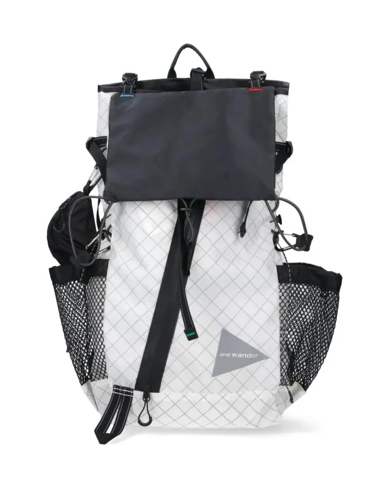 and wander Rucksäcke Ecopack Backpack – White/Grey weiß Weiß