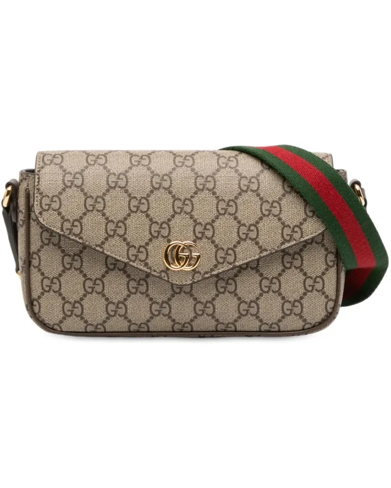 Gucci Hobo Bags GG Supreme Ophidia Pochette Crossbody braun Braun