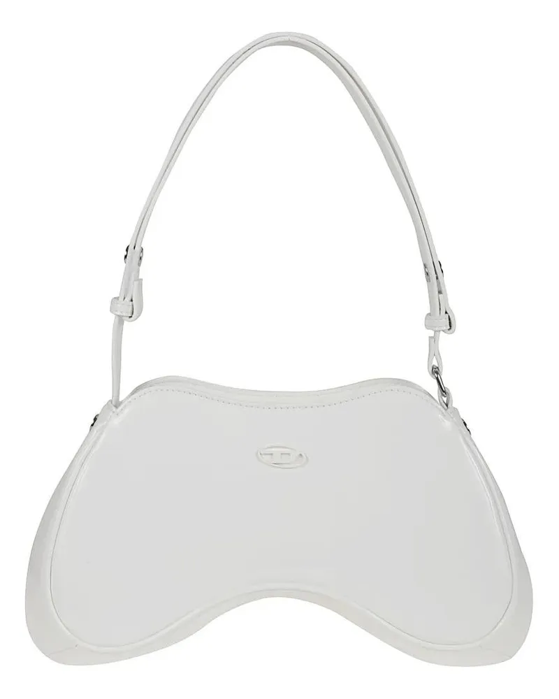 Diesel Hobo Bags High-Gloss Crossbody Shoulder Bag weiß Weiß