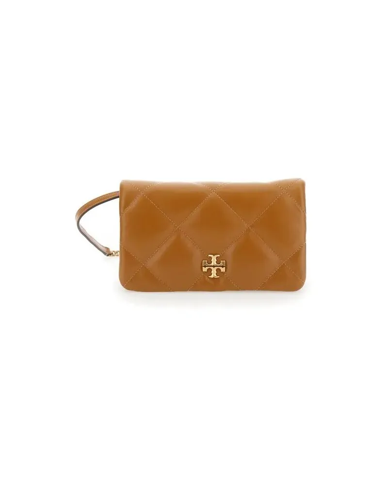 Tory Burch Crossbody Bags Kira Diamond Quilted Logo Shoulder Bag braun Braun