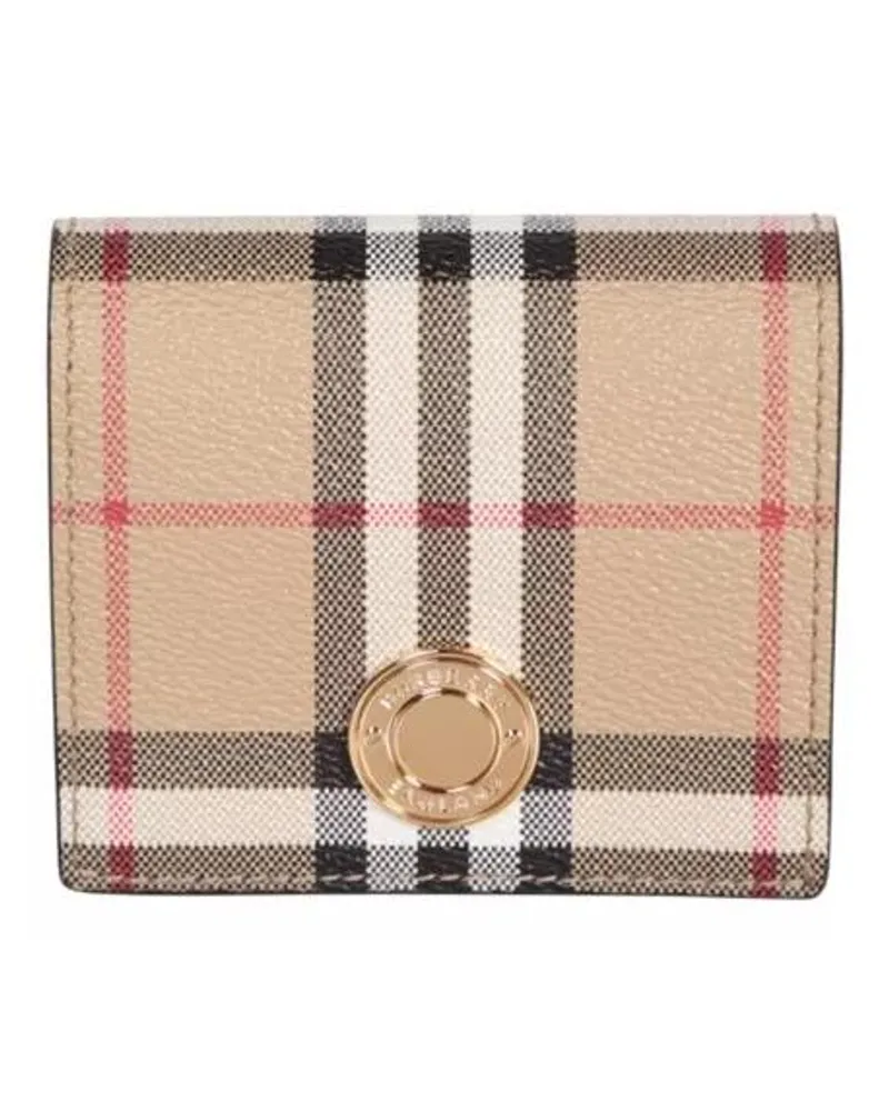 Burberry Portemonnaie Vintage Check Motif Wallet Braun