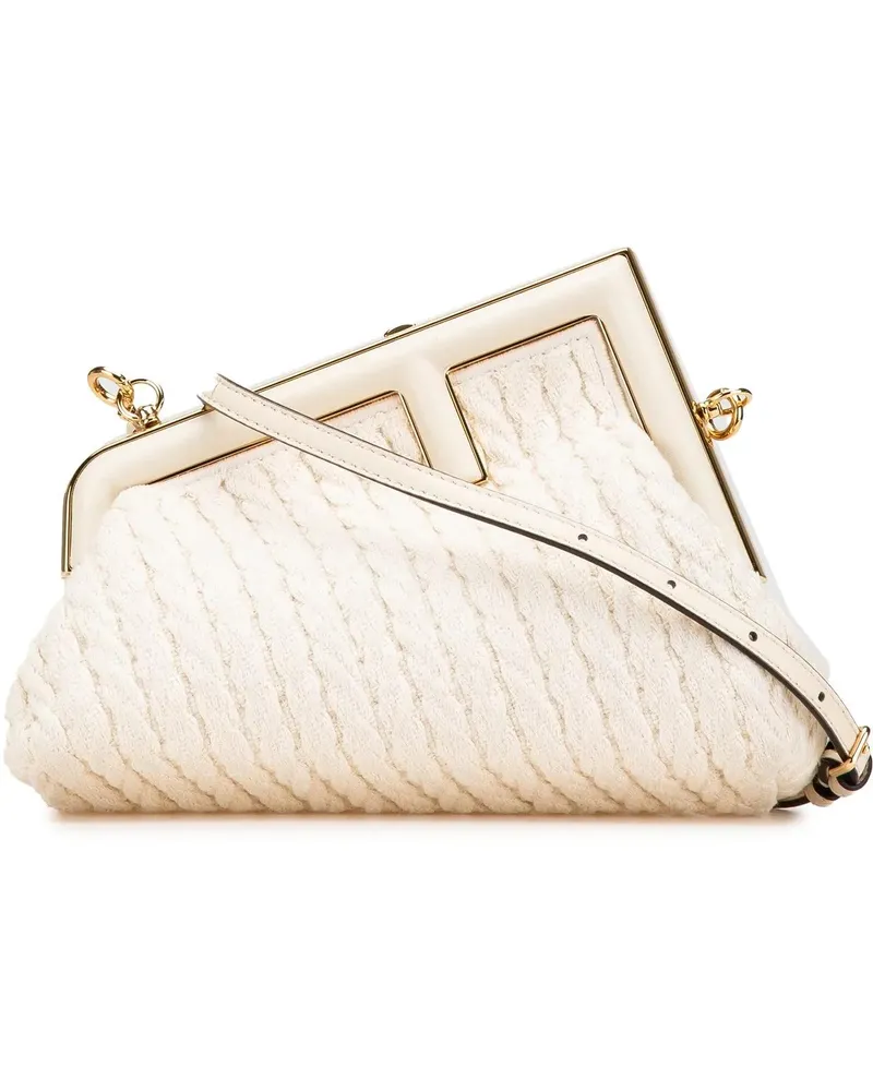 Fendi Hobo Bags 2010-2024 Small Knit  First Crossbody braun Braun