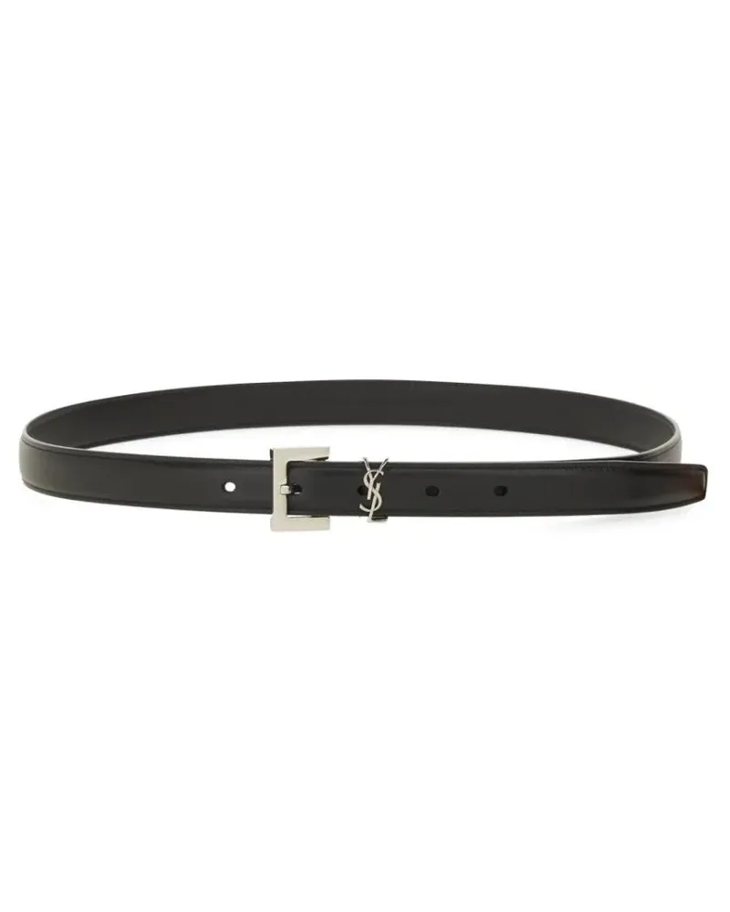 Saint Laurent Gürtel "Cassandras" Thin Belt schwarz Schwarz