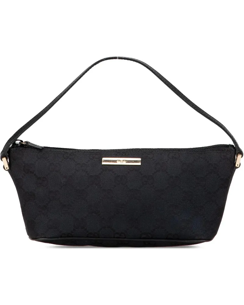 Gucci Hobo Bags GG Canvas Boat schwarz Schwarz