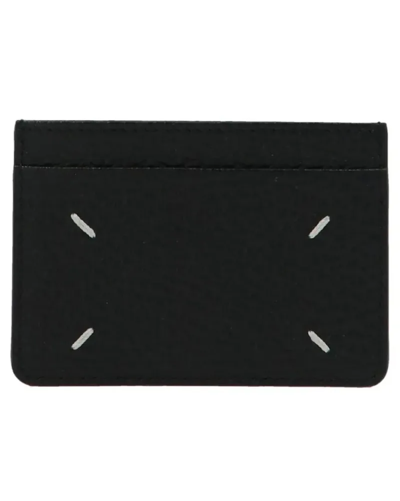 Maison Margiela Portemonnaies Leather Wallet schwarz Schwarz