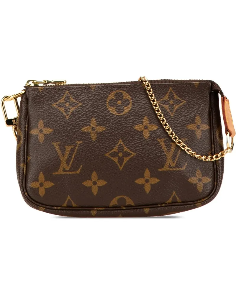 Louis Vuitton Crossbody Bags Monogram Mini Pochette Accessoires braun Braun