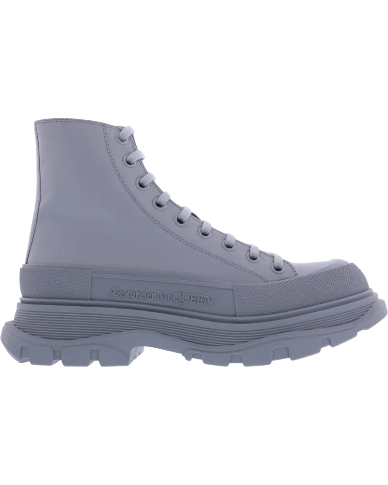 Alexander McQueen Low-Top Sneaker Heren Tread Slcik Band MelangeSilver grau Grau