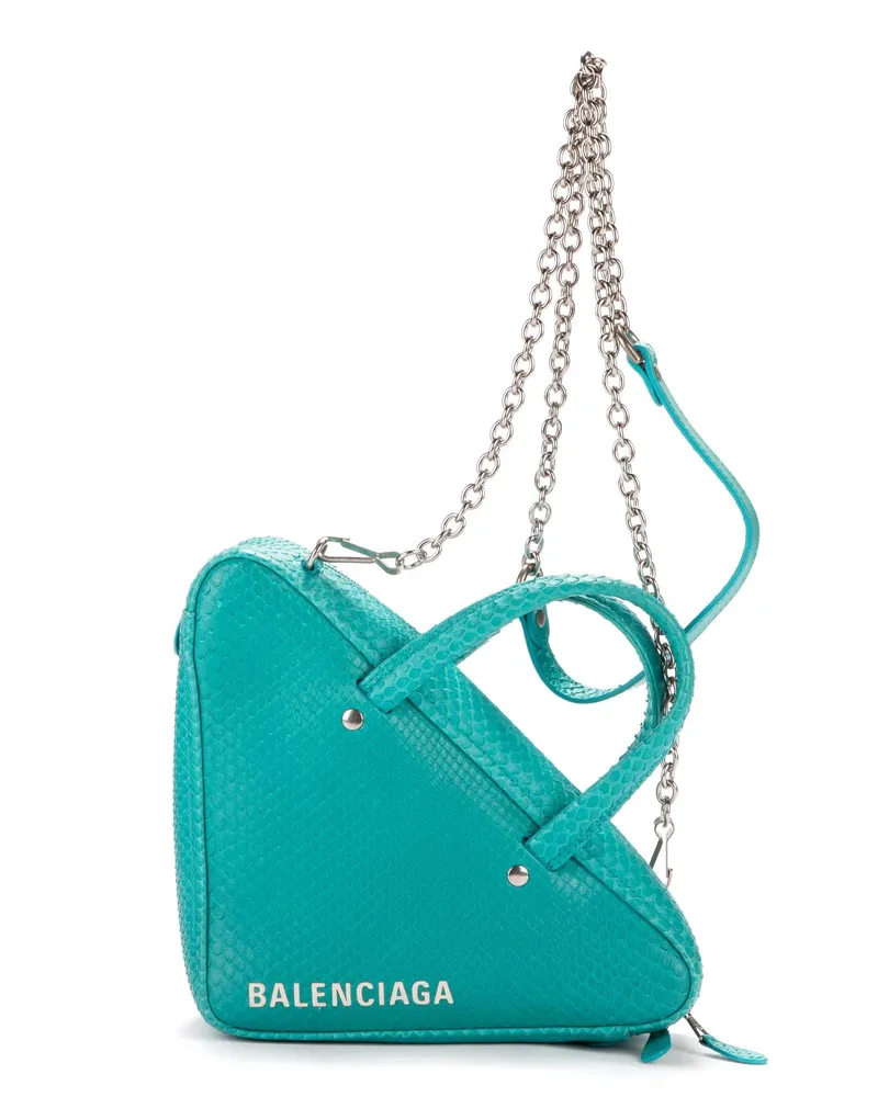 Balenciaga Crossbody Bags Triangle Pouch on Chain blau Blau