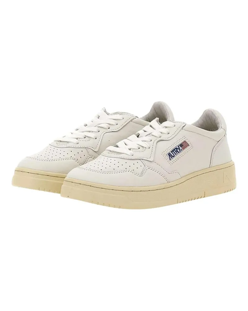 AUTRY Low-Top Sneaker White Leather Sneakers With Perforated Toe weiß Weiß