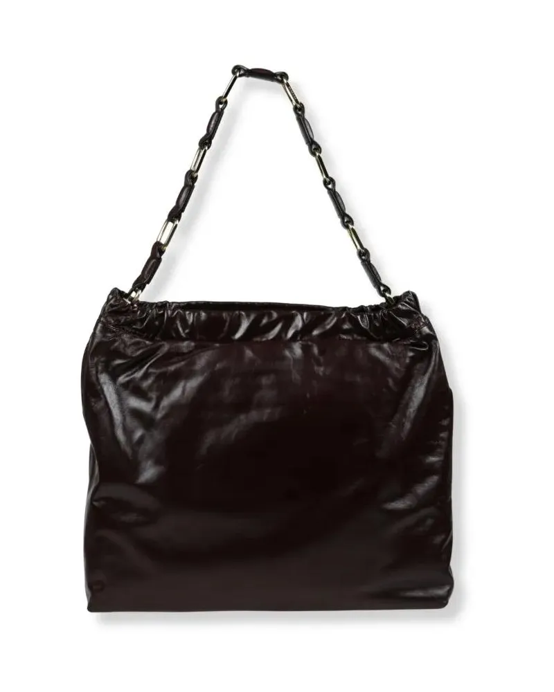 Anine Bing Hobo Bags Minimalist Black Shoulder Bag With Structured Silh schwarz Schwarz