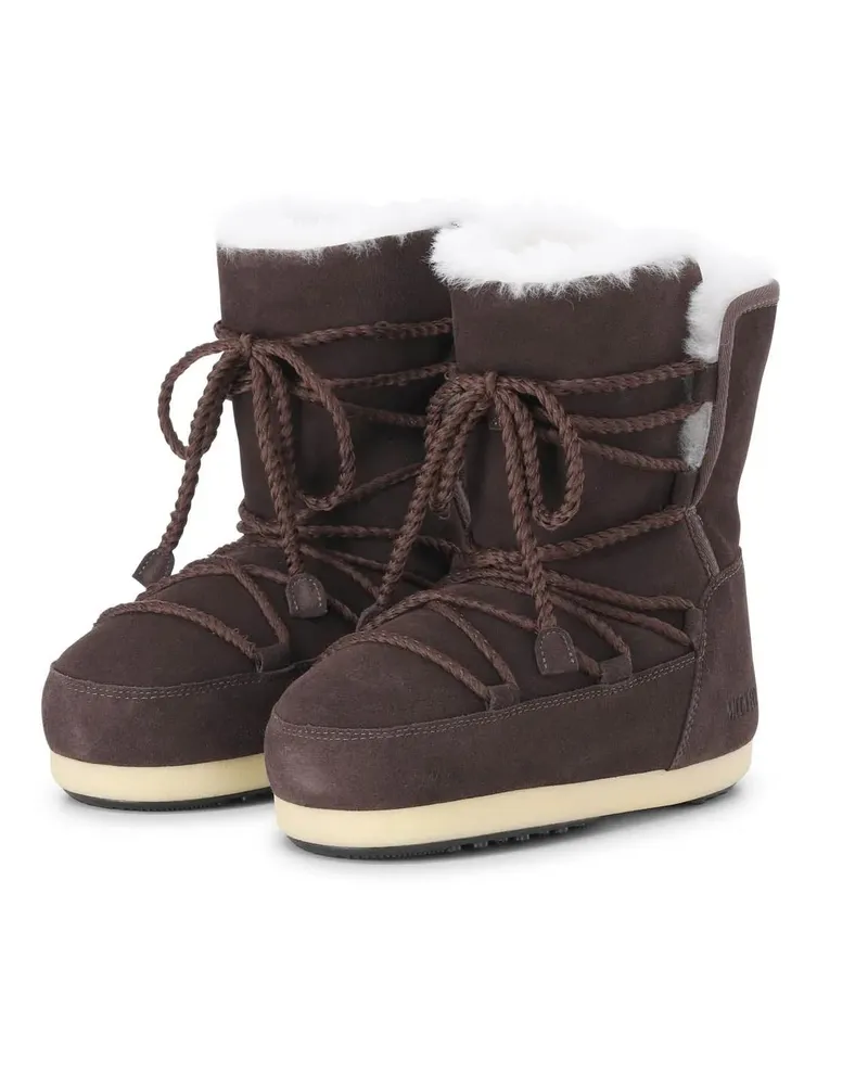 Moon Boot Low-Top Sneaker Boot EVX aus Veloursleder braun Braun