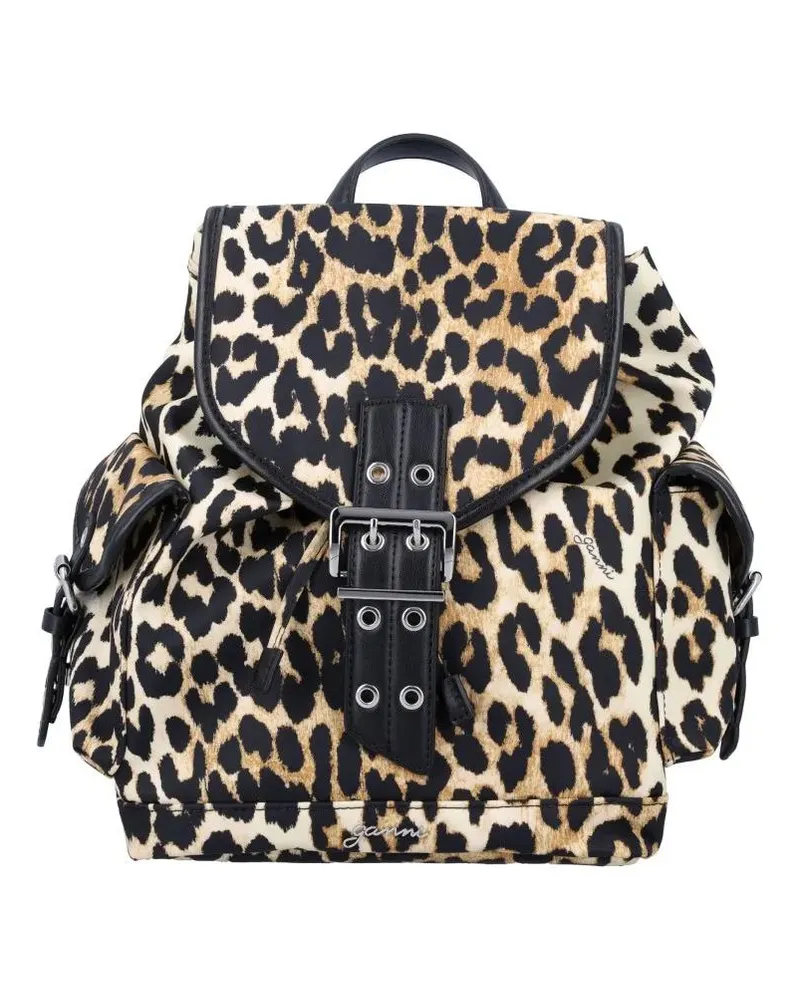Ganni Rucksäcke Small Bucky Nylon Backpack braun Braun