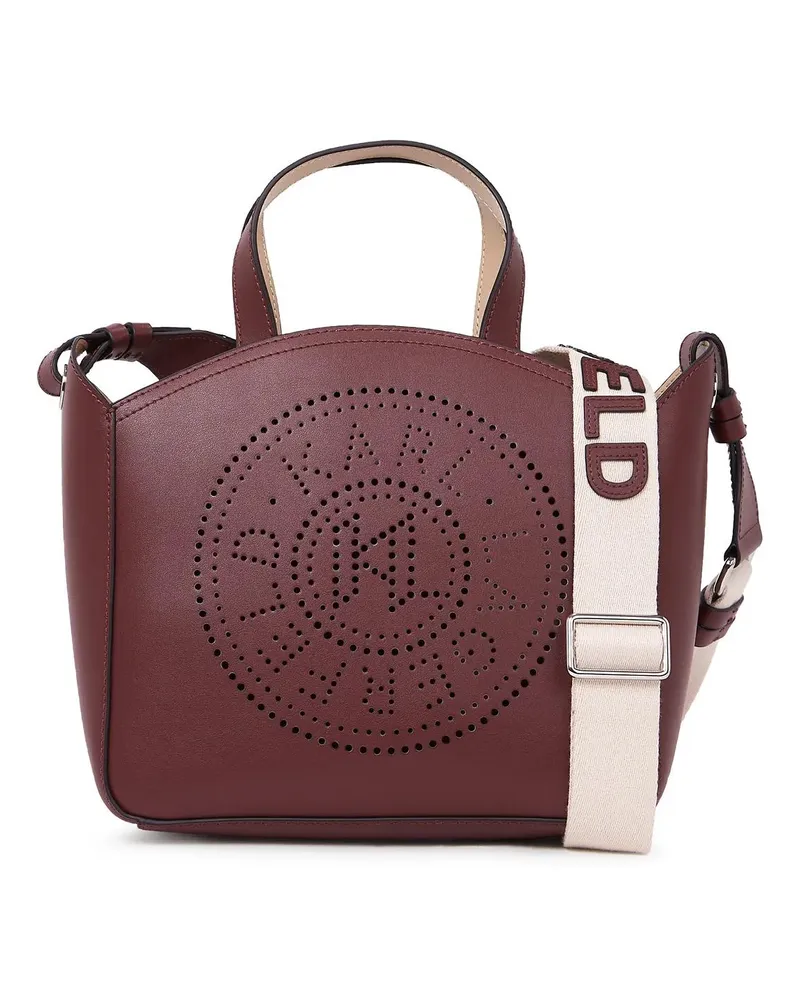 Karl Lagerfeld Shopper K/CIRCLE KLEINE TOTE-BAG MIT LOCHMUSTER rot Rot