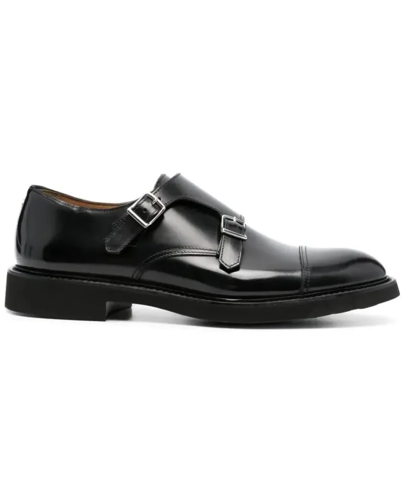 Doucal´s Loafer Double Buckle Black Shoes schwarz Schwarz