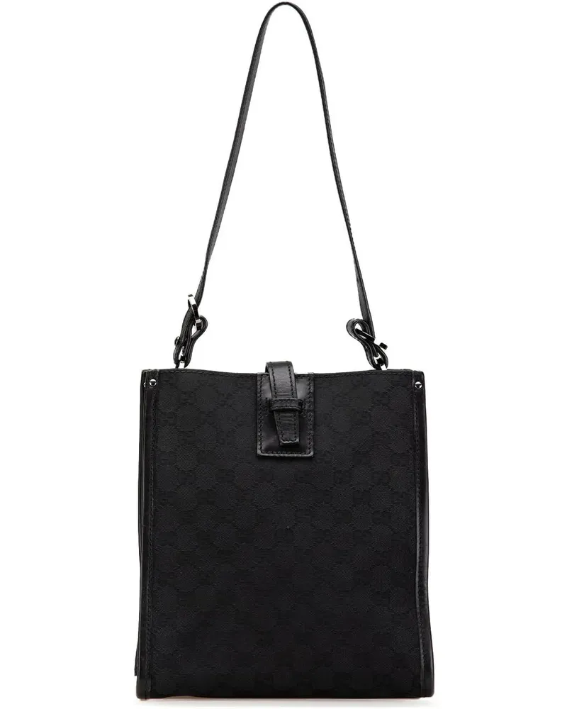Gucci Hobo Bags GG Canvas Shoulder Bag schwarz Schwarz