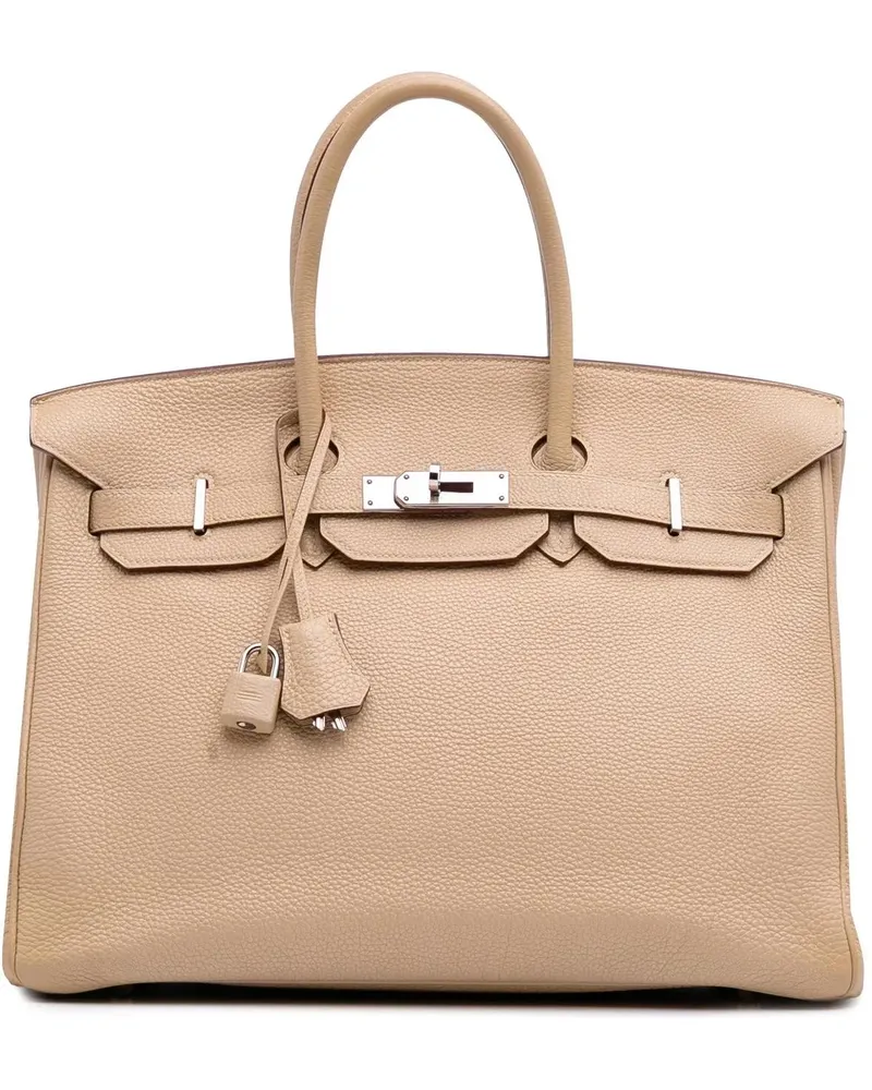 Hermès Crossbody Bags Togo Birkin Retourne 35 braun Braun