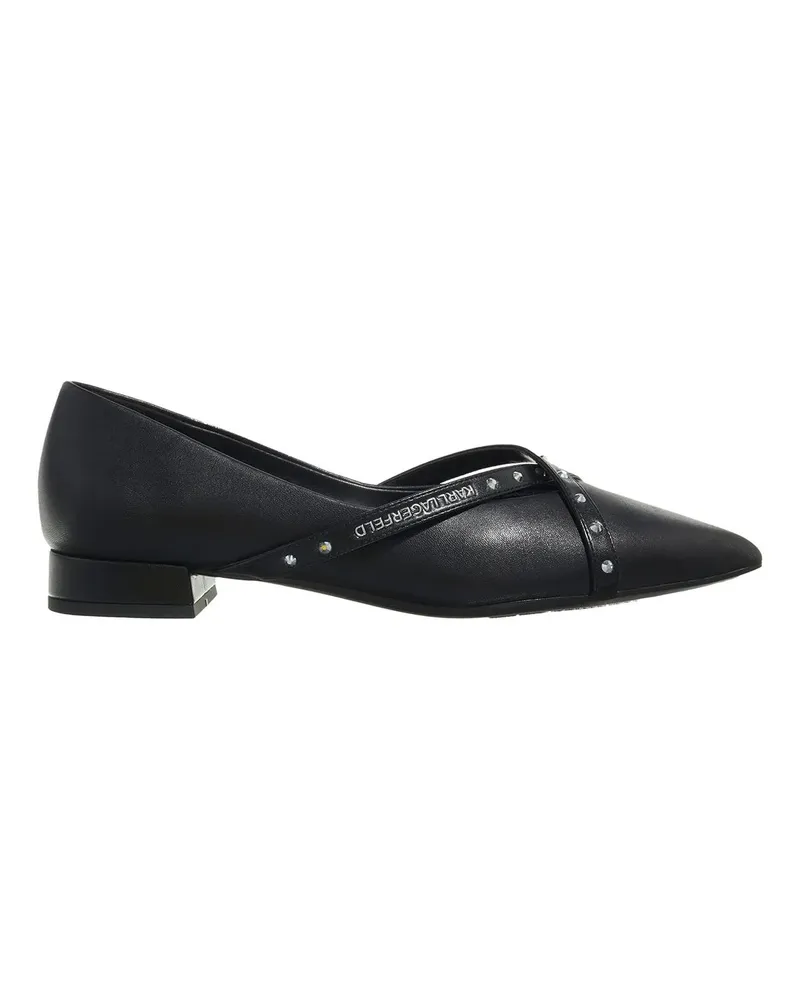 Karl Lagerfeld Ballerinas Kerrie Krosstrap Studs schwarz Schwarz