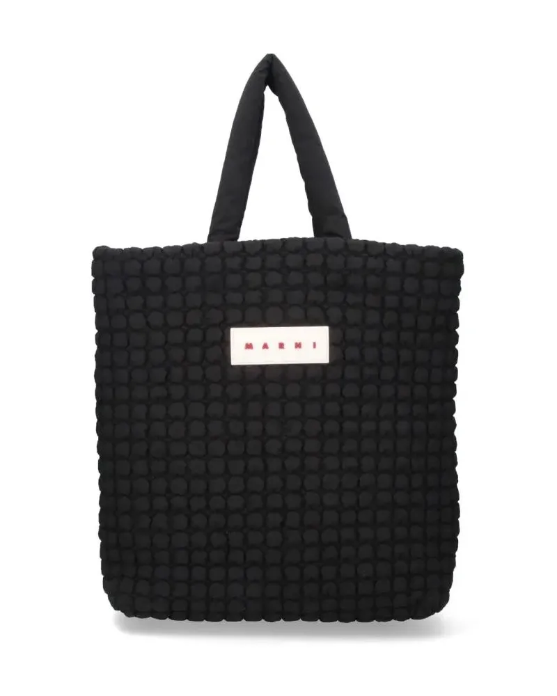 Marni Shopper & Totes "Puff" Tote Bag Black schwarz Schwarz