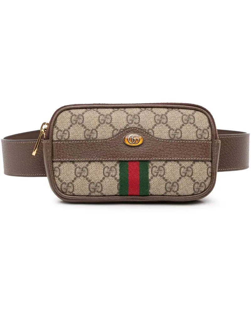 Gucci Bauchtaschen Small GG Supreme Web Ophidia Belt Bag braun Braun