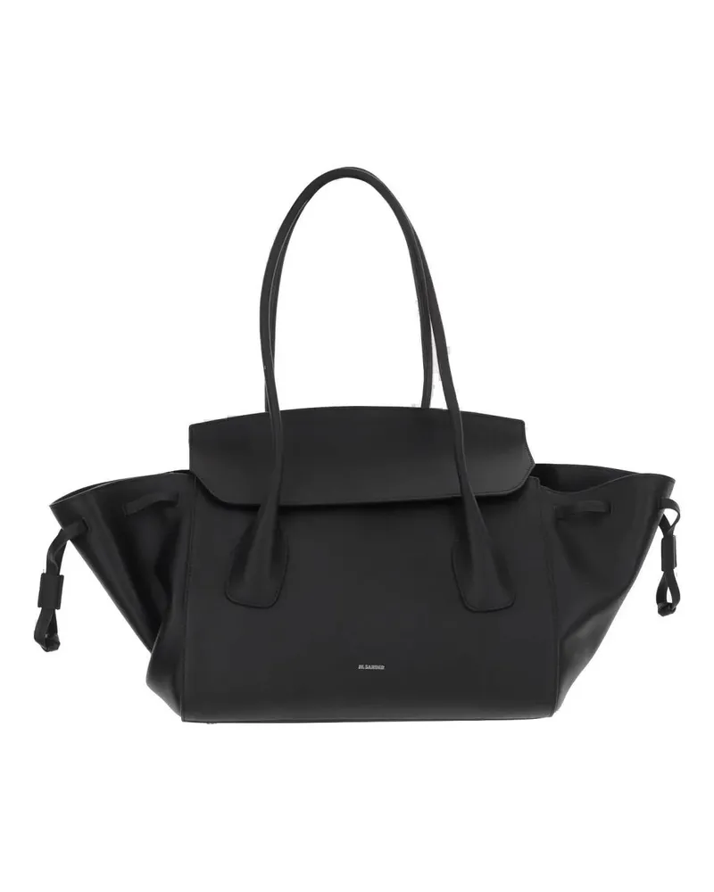 Jil Sander Hobo Bags Voyage Small Leather Bag schwarz Schwarz