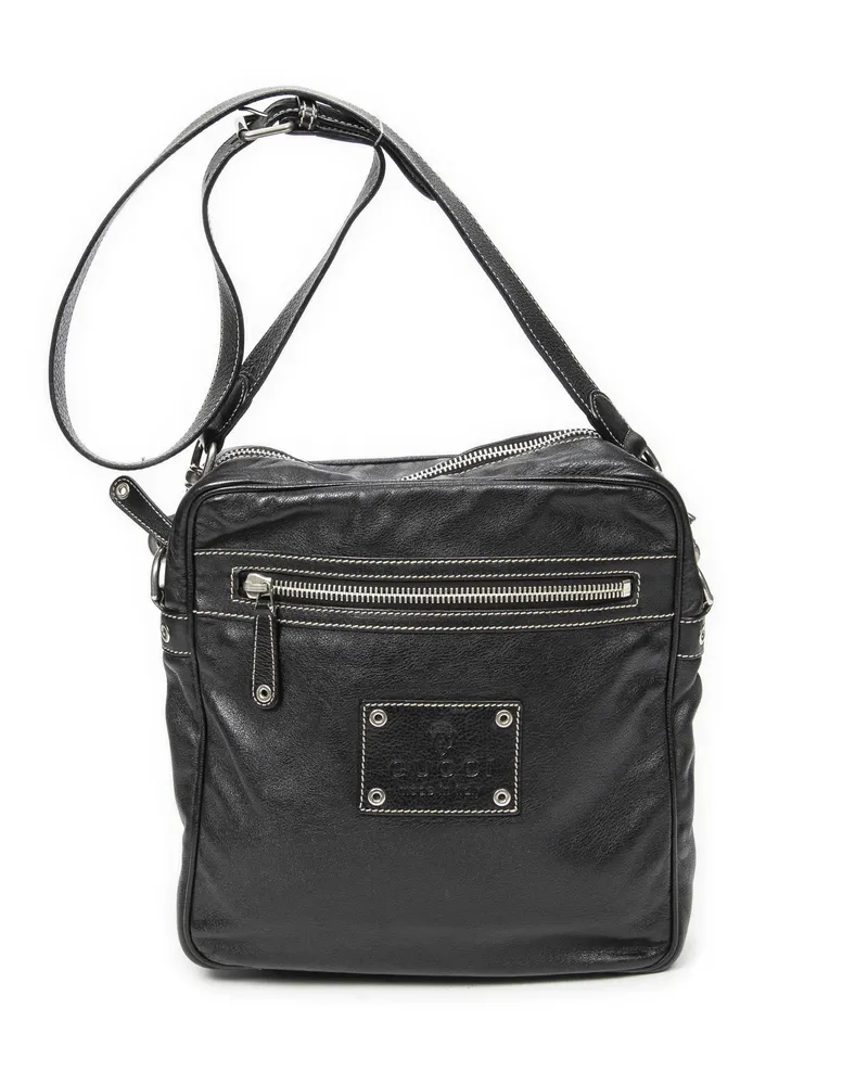 Gucci Crossbody Bags Crest Messenger schwarz Schwarz