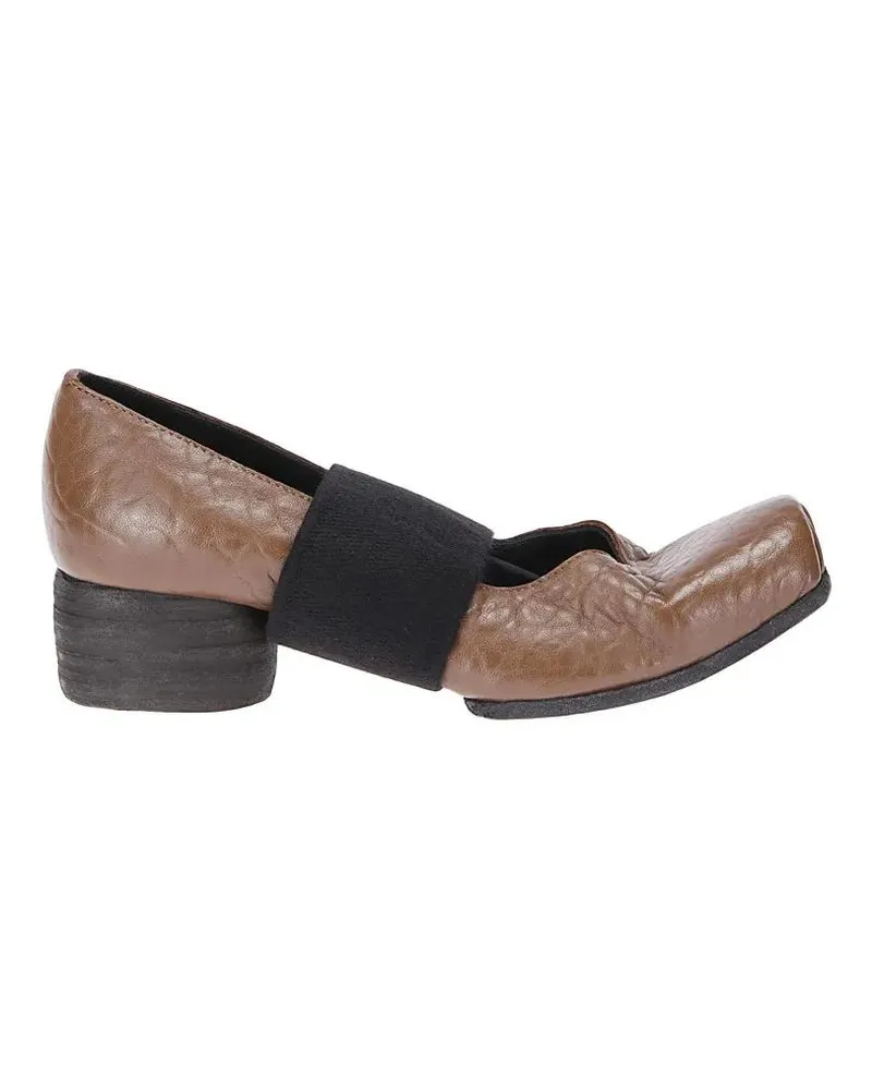 Uma Wang Leather Ballerina Shoes braun Braun